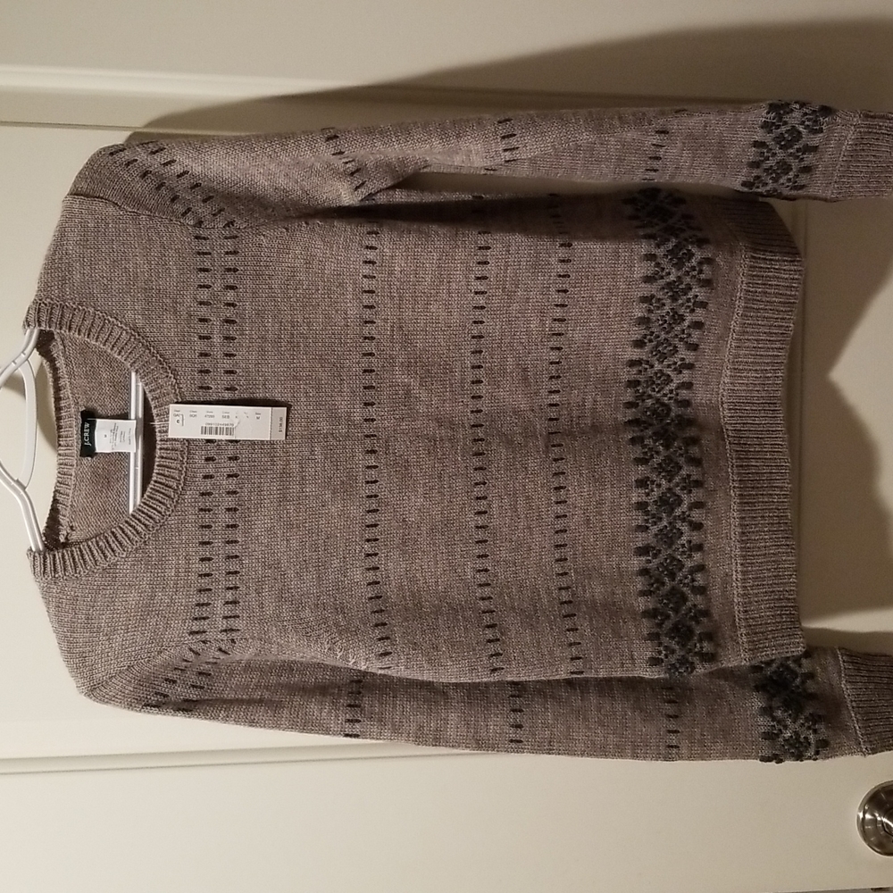 NWT J Crew womens size M pattern Fair Isle sweater
